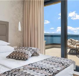 5 bedroom beachfront villa with heated pool near Omis, sleeps 9